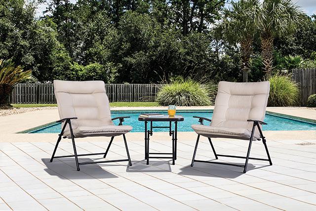 Bastia 3 Pc. Conversation Set Teal & Beige - Imperial Furniture (Las Vegas, NV) - Multi Location