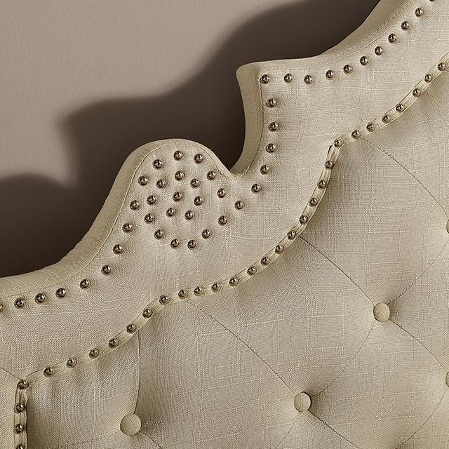 Aubree Bed Beige - Imperial Furniture (Las Vegas, NV) - Multi Location