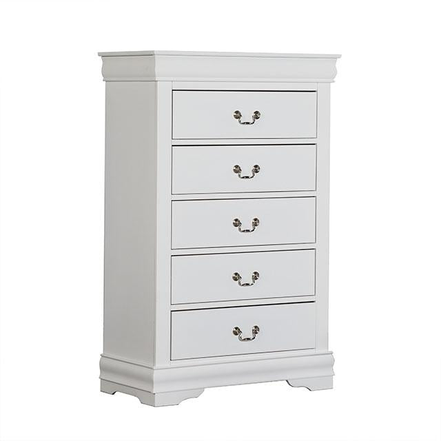 Louis Philippe Chest White - Imperial Furniture (Las Vegas, NV) - Multi Location