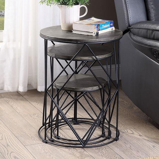 Madyson 3 Pc. Nesting Table Black - Imperial Furniture (Las Vegas, NV) - Multi Location