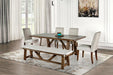 Losone Dining Table Set with Bench Rustic - Imperial Furniture (Las Vegas, NV) - Multi Location