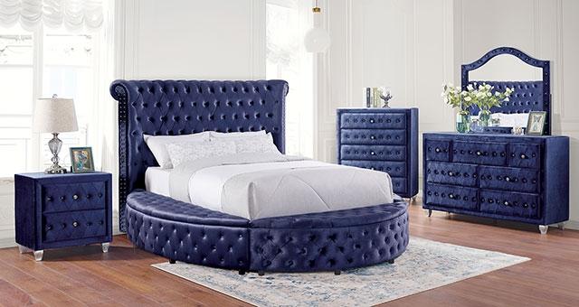 SANSOM E.King & Queen Bed, Black, Blue, & Grey - Imperial Furniture (Las Vegas, NV) - Multi Location