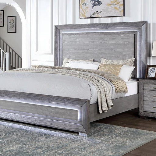 RAIDEN Cal.King, E.King, & Queen Bed, Gray - Imperial Furniture (Las Vegas, NV) - Multi Location