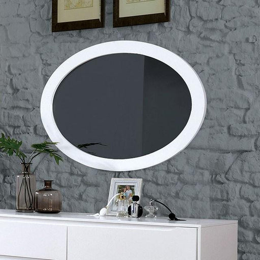 LENNART II White Oval Mirror - Imperial Furniture (Las Vegas, NV) - Multi Location