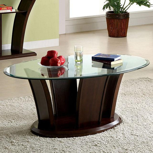 MANHATTAN IV Brown Cherry Coffee Table, Brown Cherry - Imperial Furniture (Las Vegas, NV) - Multi Location