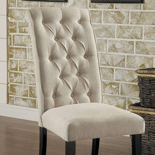 Mashall Beige/Antique Black Side Chair, Ivory (2/CTN) - Imperial Furniture (Las Vegas, NV) - Multi Location