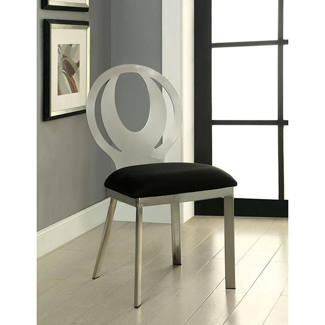 ORLA Silver/Black Side Chair (2/CTN) - Imperial Furniture (Las Vegas, NV) - Multi Location