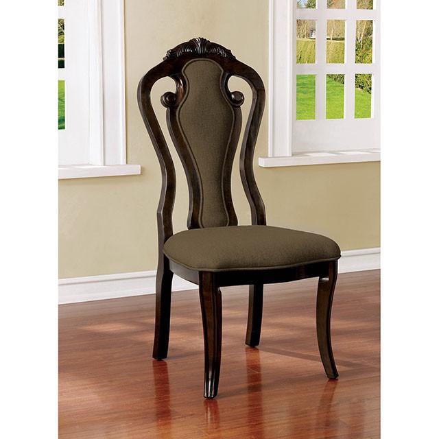Rosalina Walnut/Beige Side Chair (2/CTN) - Imperial Furniture (Las Vegas, NV) - Multi Location