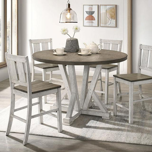 DAKOTA Counter Ht. Table, A. White/Ash Brown - Imperial Furniture (Las Vegas, NV) - Multi Location