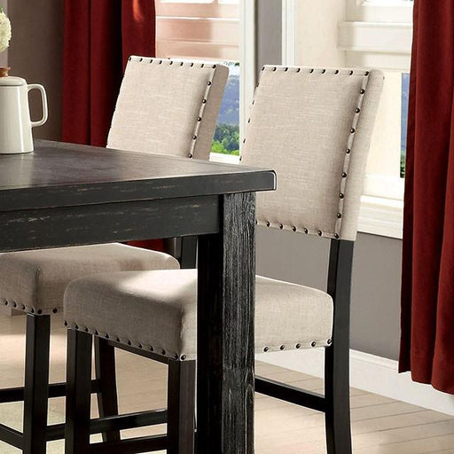Sania II Antique Black/Beige Counter Ht. Chair (2/CTN) - Imperial Furniture (Las Vegas, NV) - Multi Location