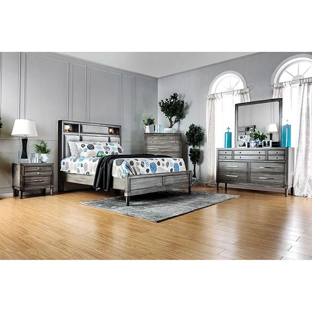 DAPHNE Gray Cal.King, E.King & Queen Bed - Imperial Furniture (Las Vegas, NV) - Multi Location