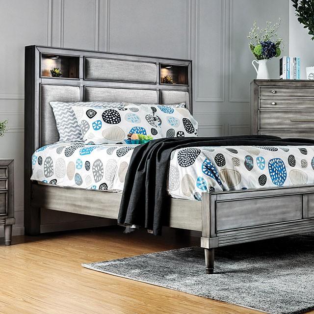 DAPHNE Gray Cal.King, E.King & Queen Bed - Imperial Furniture (Las Vegas, NV) - Multi Location