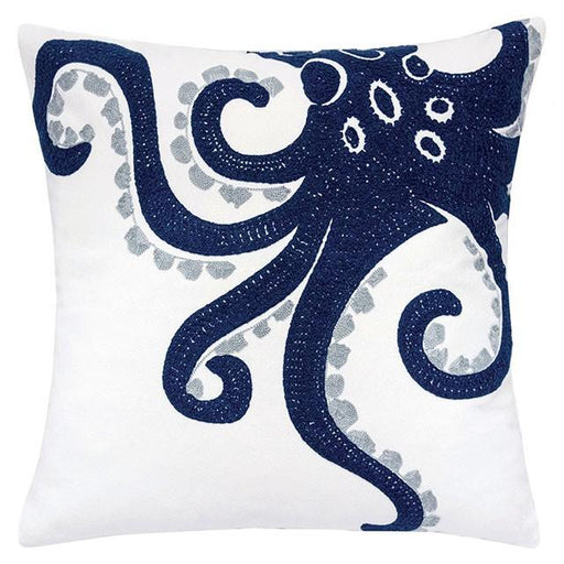 Maura White 20" X 20" Pillow, Octopus - Imperial Furniture (Las Vegas, NV) - Multi Location