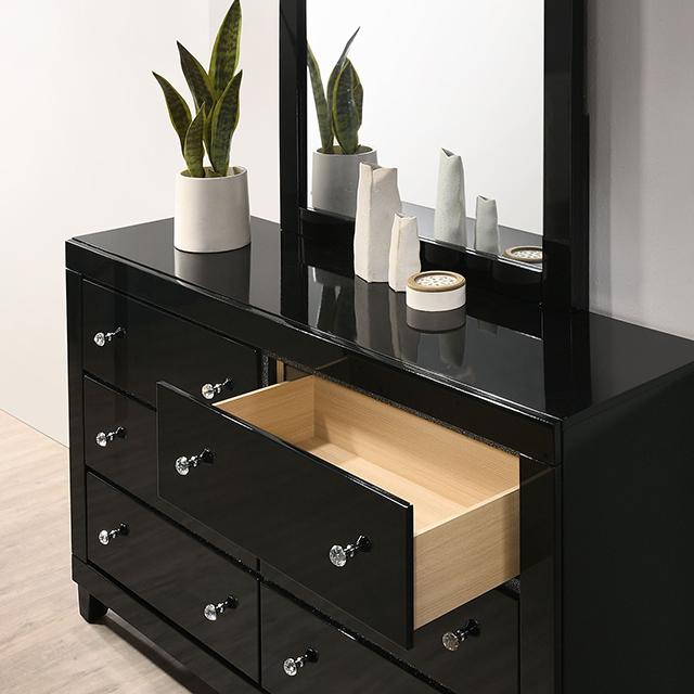 MAGDEBURG Cal.King Bed, Black & White - Imperial Furniture (Las Vegas, NV) - Multi Location