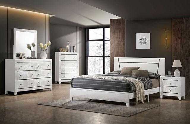 MAGDEBURG Cal.King Bed, Black & White - Imperial Furniture (Las Vegas, NV) - Multi Location