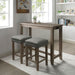 CAERLEON 3 Pc. Counter Ht. Table Set, Wire-brushed Gray - Imperial Furniture (Las Vegas, NV) - Multi Location