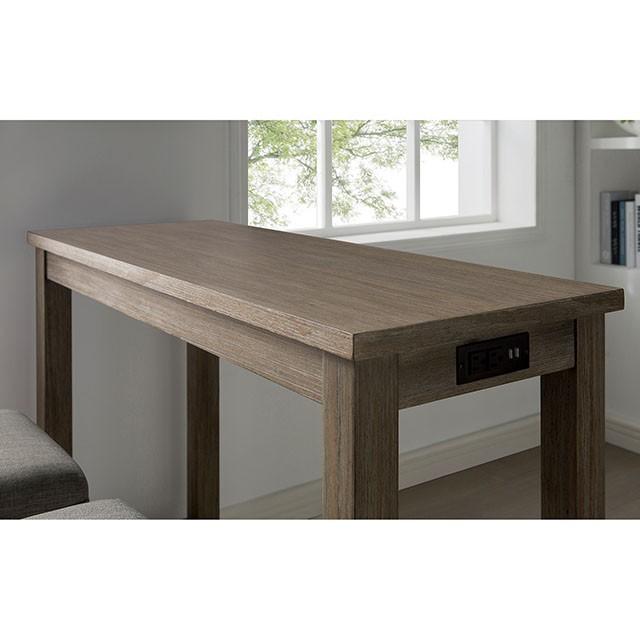 CAERLEON 3 Pc. Counter Ht. Table Set, Wire-brushed Gray - Imperial Furniture (Las Vegas, NV) - Multi Location