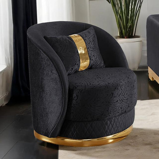 Valdosta Chair Black & Beige - Imperial Furniture (Las Vegas, NV) - Multi Location
