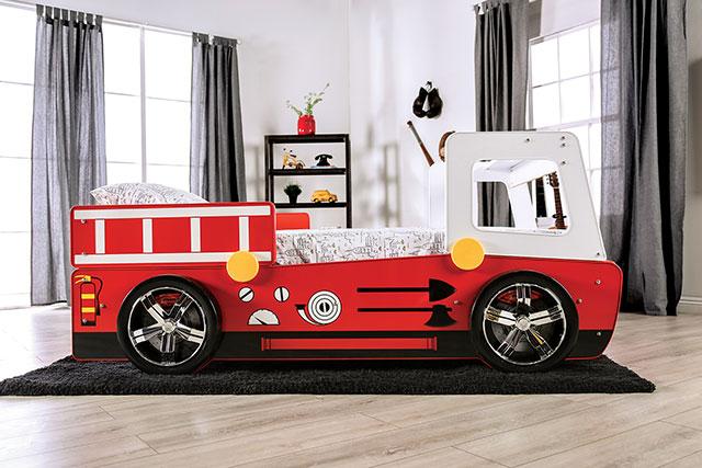 FIERSTALL Twin Bed, Red - Imperial Furniture (Las Vegas, NV) - Multi Location