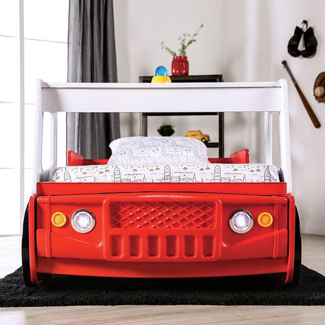 FIERSTALL Twin Bed, Red - Imperial Furniture (Las Vegas, NV) - Multi Location