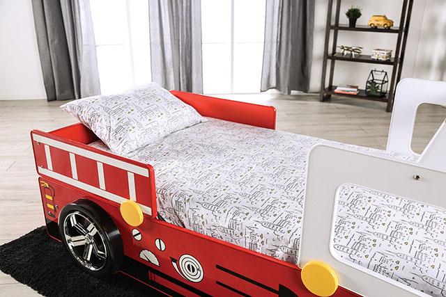 FIERSTALL Twin Bed, Red - Imperial Furniture (Las Vegas, NV) - Multi Location