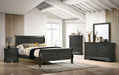 Louis Philippe E.King Bed Black, Cherry, & Gray - Imperial Furniture (Las Vegas, NV) - Multi Location