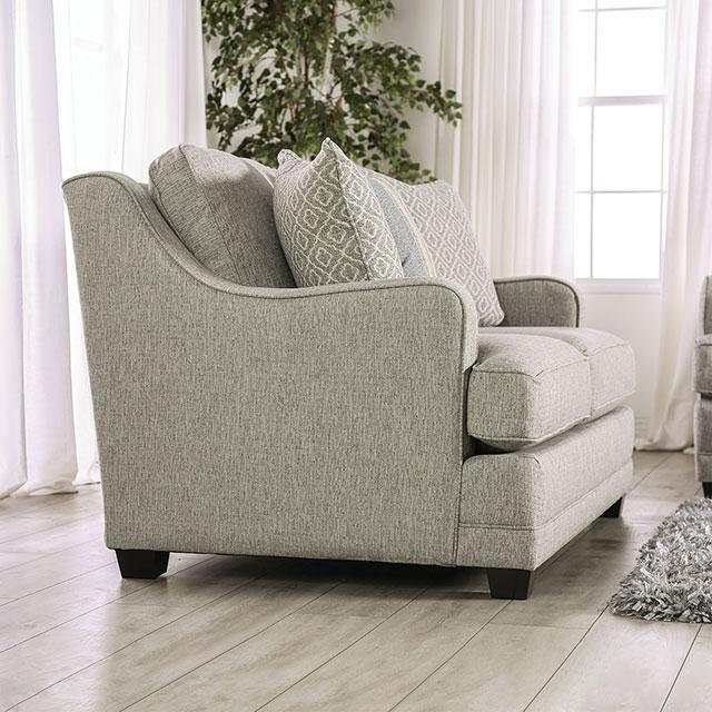 STEPHNEY Loveseat, Gray/Gold - Imperial Furniture (Las Vegas, NV) - Multi Location