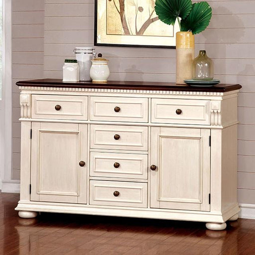 SABRINA Off White/Cherry Server, Cherry & White - Imperial Furniture (Las Vegas, NV) - Multi Location