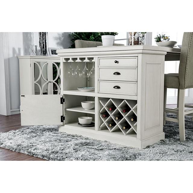Sutton Antique White Counter Ht. Table - Imperial Furniture (Las Vegas, NV) - Multi Location