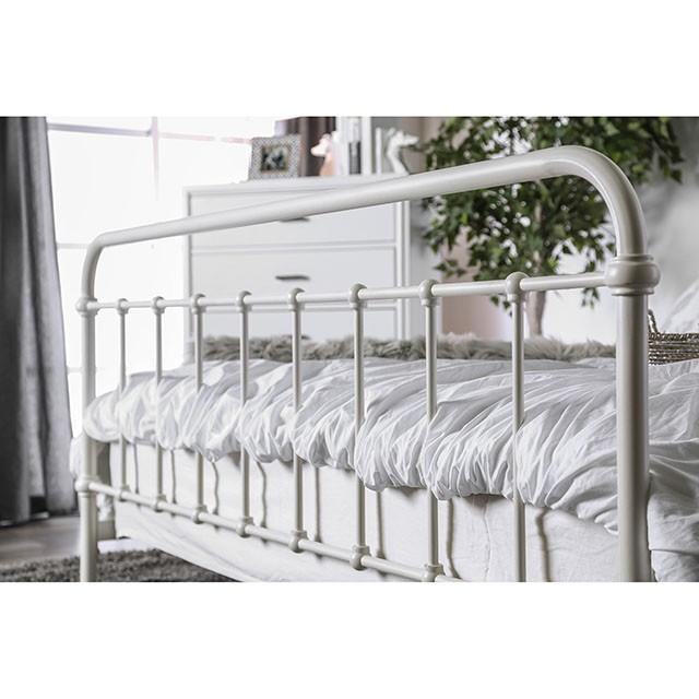 IRIA Vintage White Cal.King, E.King, & Full Bed - Imperial Furniture (Las Vegas, NV) - Multi Location