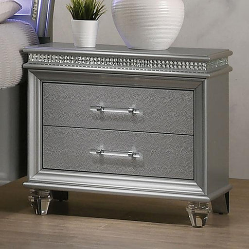 MADDIE Night Stand, Silver - Imperial Furniture (Las Vegas, NV) - Multi Location