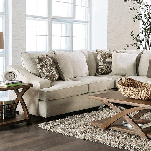 MORNINGTON Sectional, Ivory/Brown - Imperial Furniture (Las Vegas, NV) - Multi Location