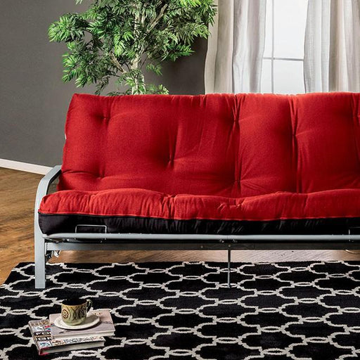 KNOX Red 8" Red/Black Futon Mattress w/ Inner Spring - Imperial Furniture (Las Vegas, NV) - Multi Location