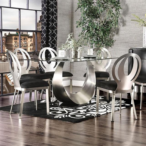ORLA Silver/Black Dining Table - Imperial Furniture (Las Vegas, NV) - Multi Location