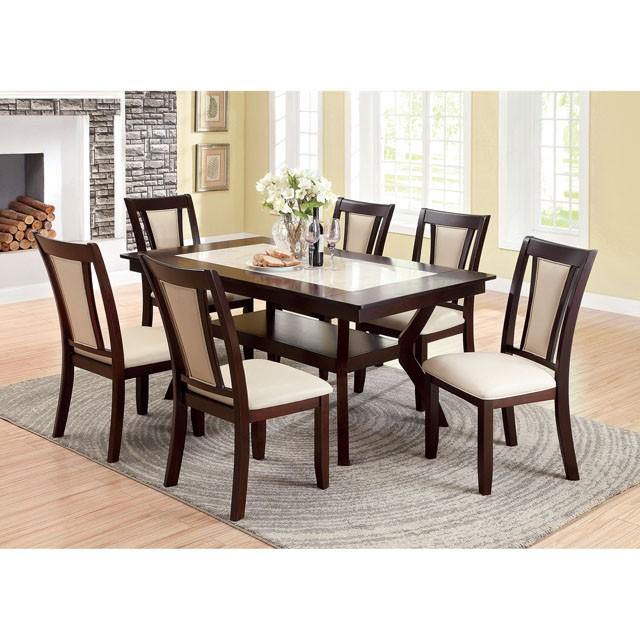 BRENT Dark Cherry/Ivory Dining Table - Imperial Furniture (Las Vegas, NV) - Multi Location