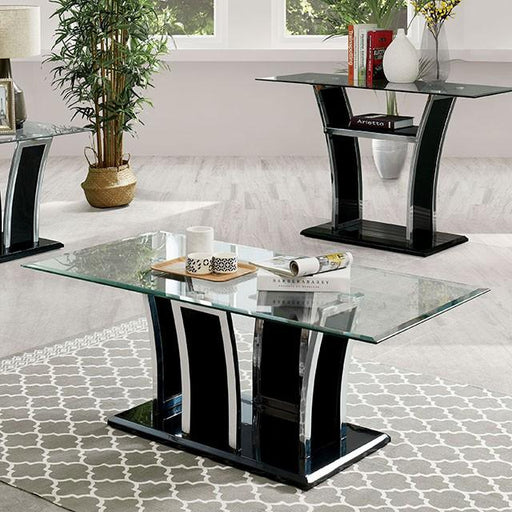 Staten Glossy Black/Chrome Coffee Table - Imperial Furniture (Las Vegas, NV) - Multi Location