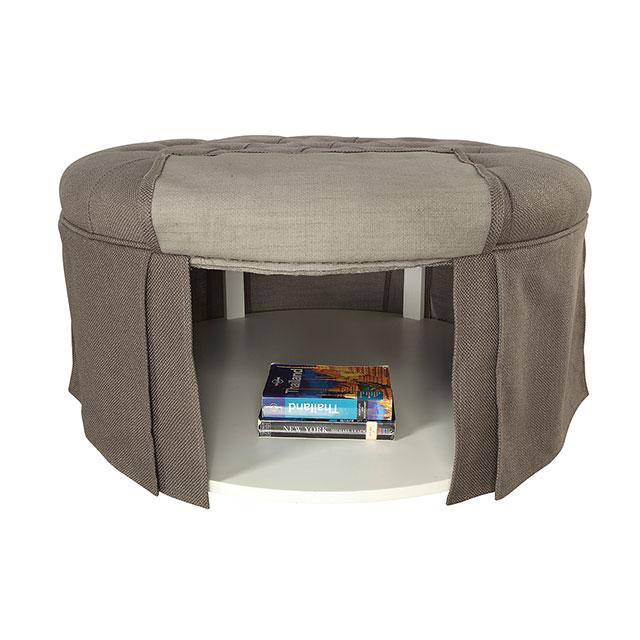 Claes Round Ottoman Gray - Imperial Furniture (Las Vegas, NV) - Multi Location