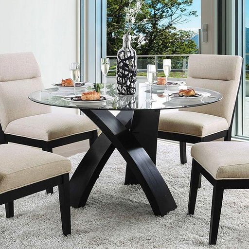 Jasmin Black/White Round Dining Table - Imperial Furniture (Las Vegas, NV) - Multi Location