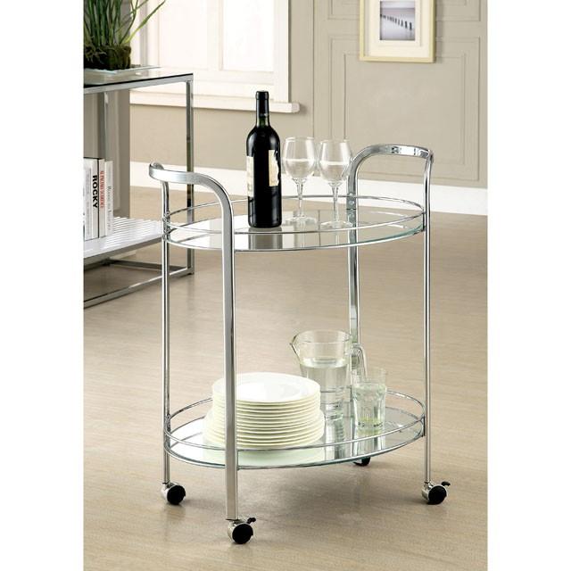 LOULE Chrome Serving Cart - Imperial Furniture (Las Vegas, NV) - Multi Location