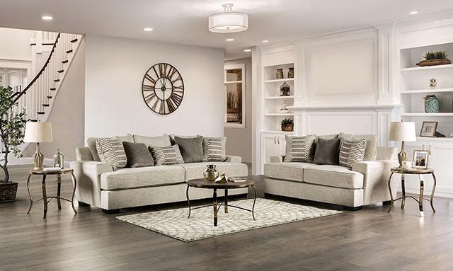 HOLBORN Loveseat, Beige - Imperial Furniture (Las Vegas, NV) - Multi Location
