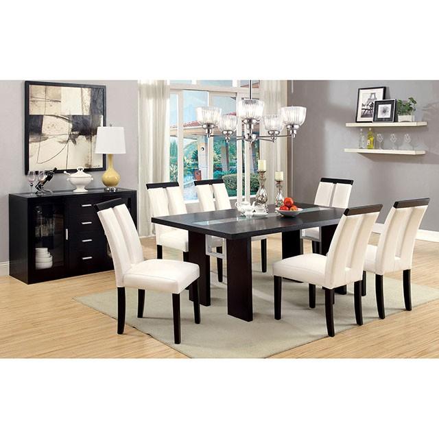 Luminar Black Glass-Insert Dining Table - Imperial Furniture (Las Vegas, NV) - Multi Location
