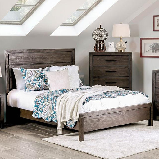 Rexburg Wire-Brushed Rustic Brown E.King & Full Bed - Imperial Furniture (Las Vegas, NV) - Multi Location