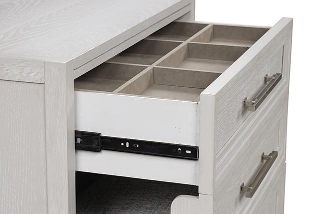 Ashbourne Bedside Vanity Set with Stool Contemporary - Imperial Furniture (Las Vegas, NV) - Multi Location