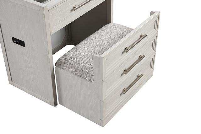 Ashbourne Bedside Vanity Set with Stool Contemporary - Imperial Furniture (Las Vegas, NV) - Multi Location