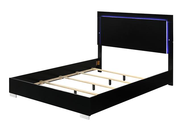Sinistra E.King & Queen Bed White, Black & Beige - Imperial Furniture (Las Vegas, NV) - Multi Location