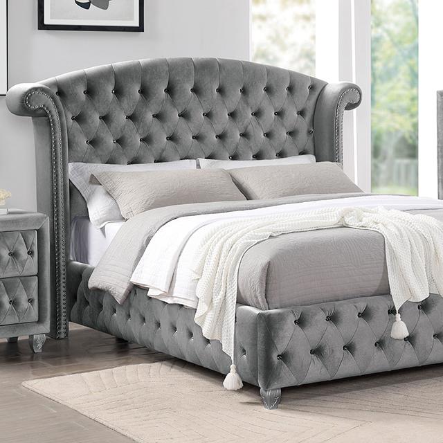 Zohar Queen & Twin Bed Black, Grey, & Pink - Imperial Furniture (Las Vegas, NV) - Multi Location
