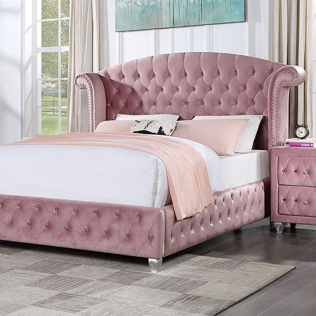 Zohar Bed Black & Pink - Imperial Furniture (Las Vegas, NV) - Multi Location