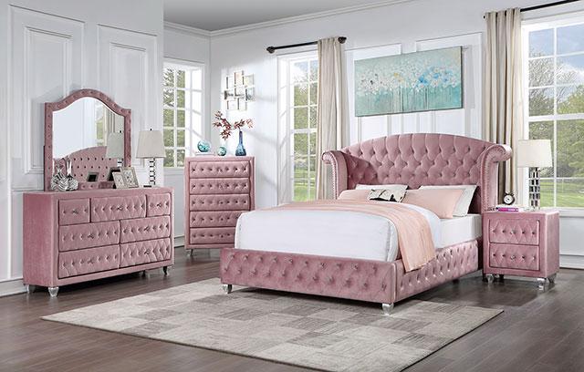 Zohar Bed Black & Pink - Imperial Furniture (Las Vegas, NV) - Multi Location