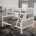 Brookings Twin/Full Bunk Bed White, Brown & Black - Imperial Furniture (Las Vegas, NV) - Multi Location
