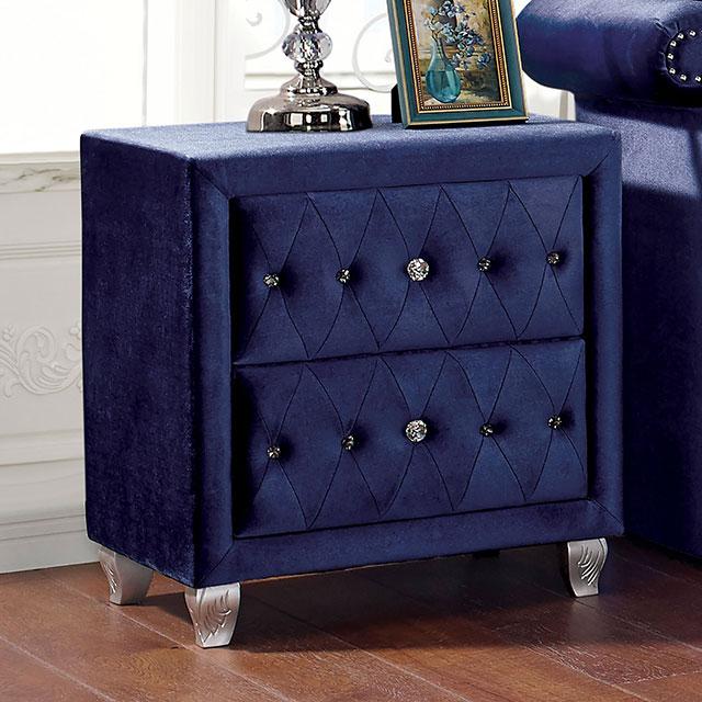 Alzire Black & Blue Night Stand - Imperial Furniture (Las Vegas, NV) - Multi Location